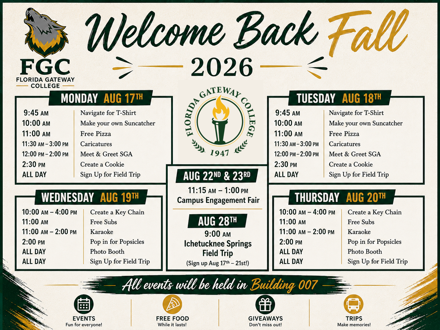 Welcome Back Fall 2026