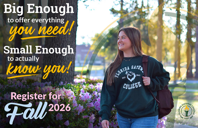 Fall Registration Poster that states Big Enough to offer everything you need! Small Enough to actually know you!