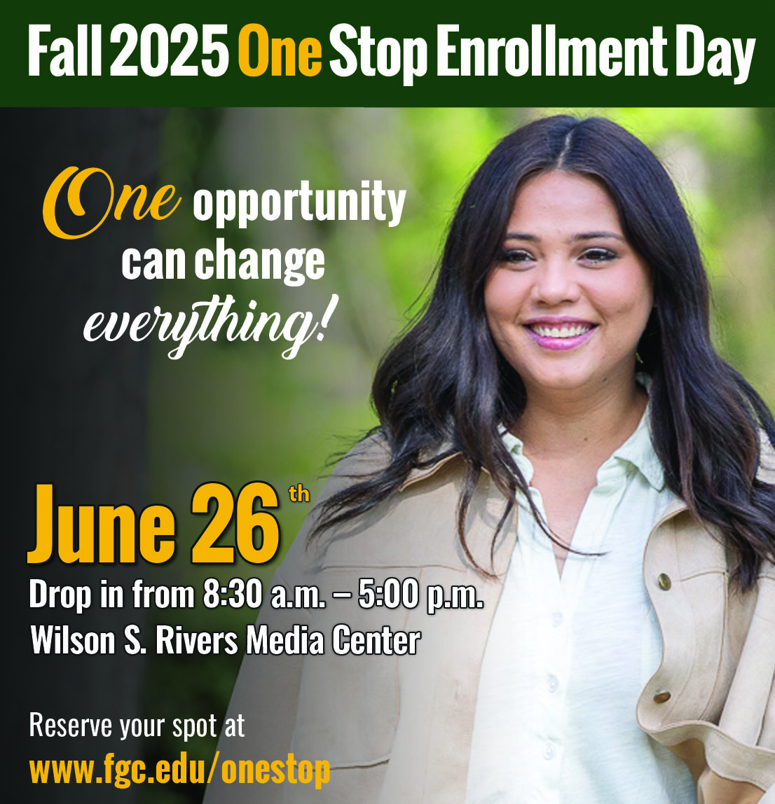 One-Stop Enrollment Day -- June 26th!