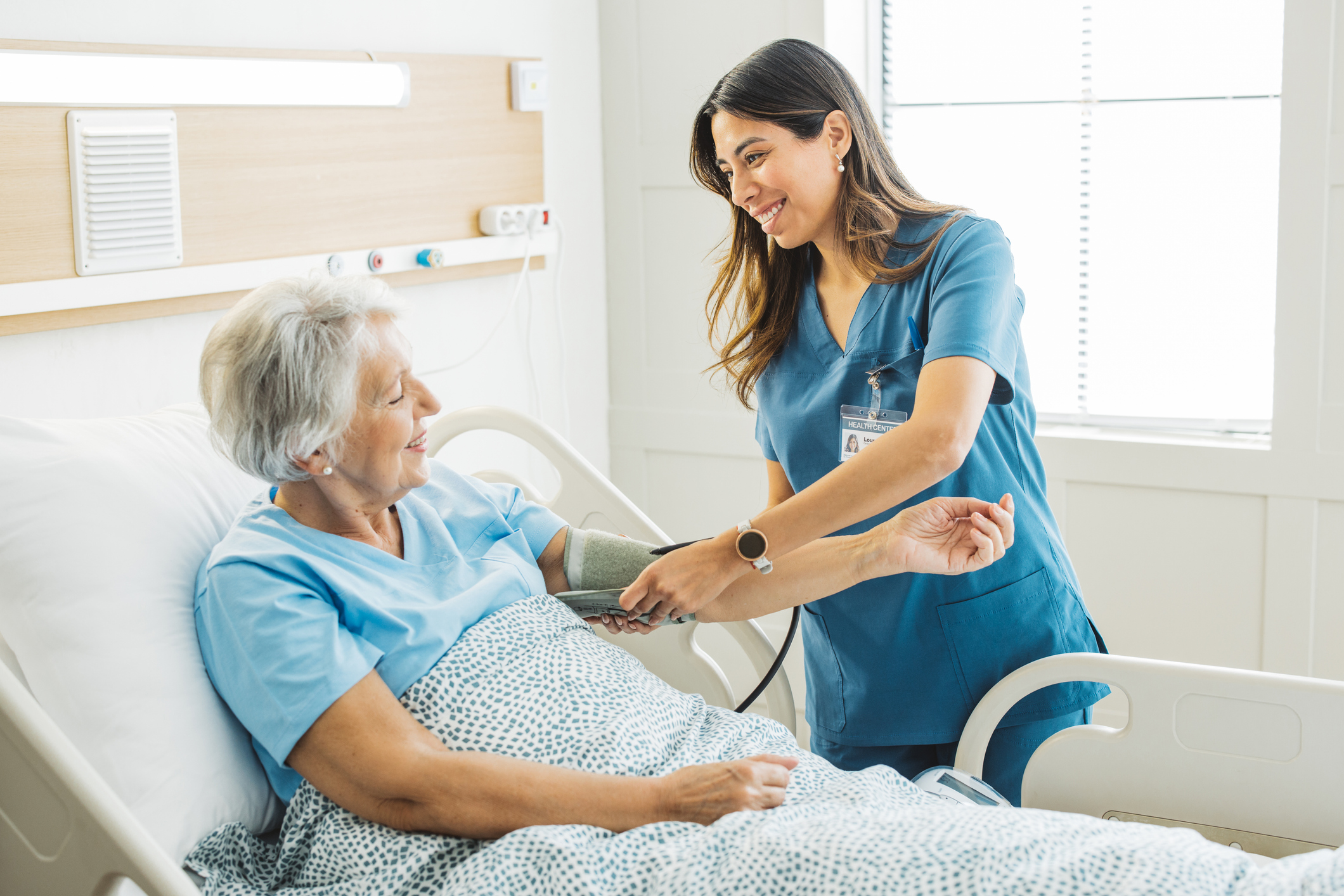 nurse and patient