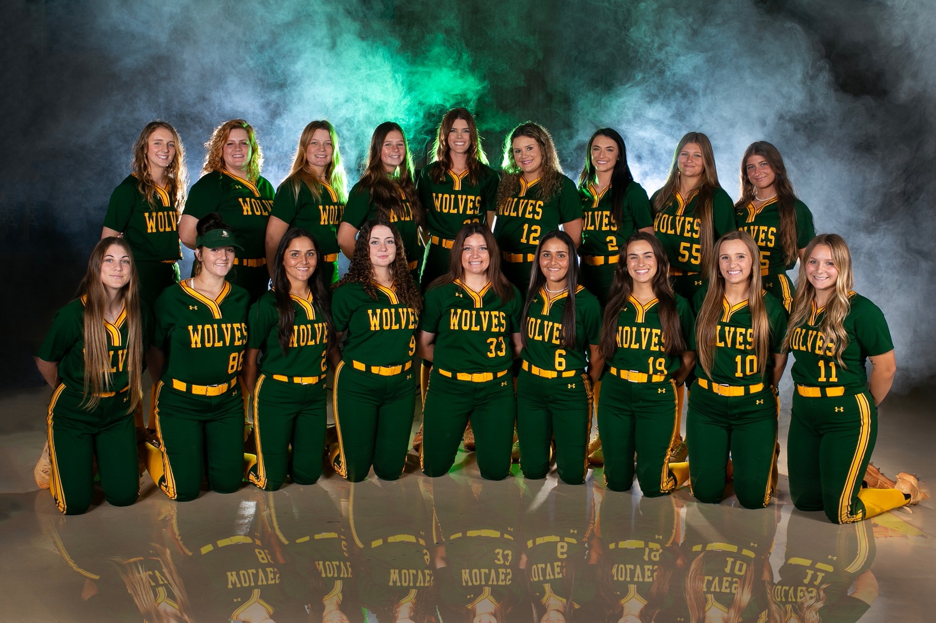 posed photo of softball team