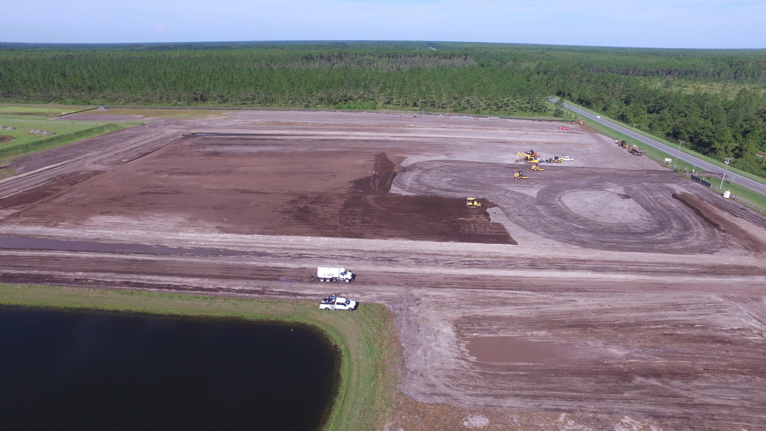 Truck Driver Training Pad Under Construction at Olustee Center