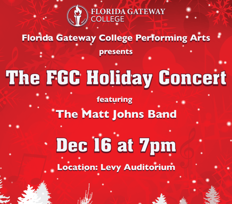 Florida Gateway College Performing Arts to present FGC Holiday Concert featuring The Matt Johns Band