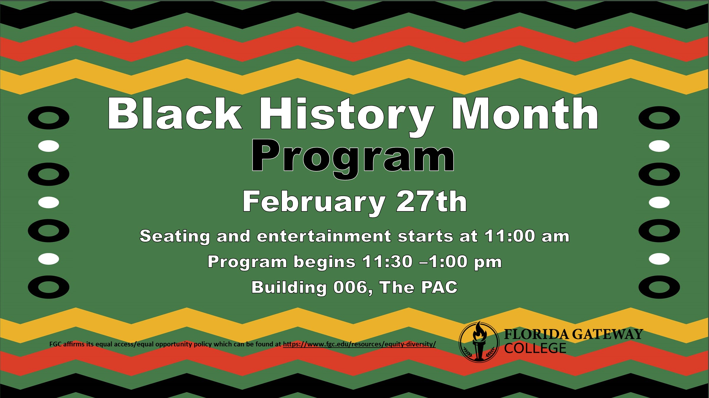 <strong>FGC to present Black History Month Program on Monday, Feb. 27</strong>