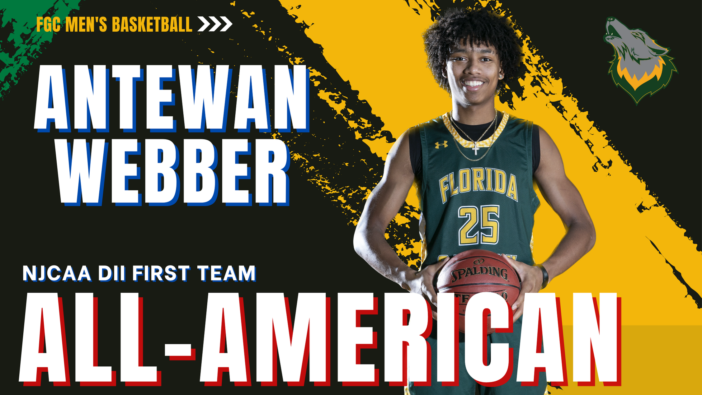 <strong>FGC Freshman Antewan Webber Named NJCAA First Team All-American</strong>