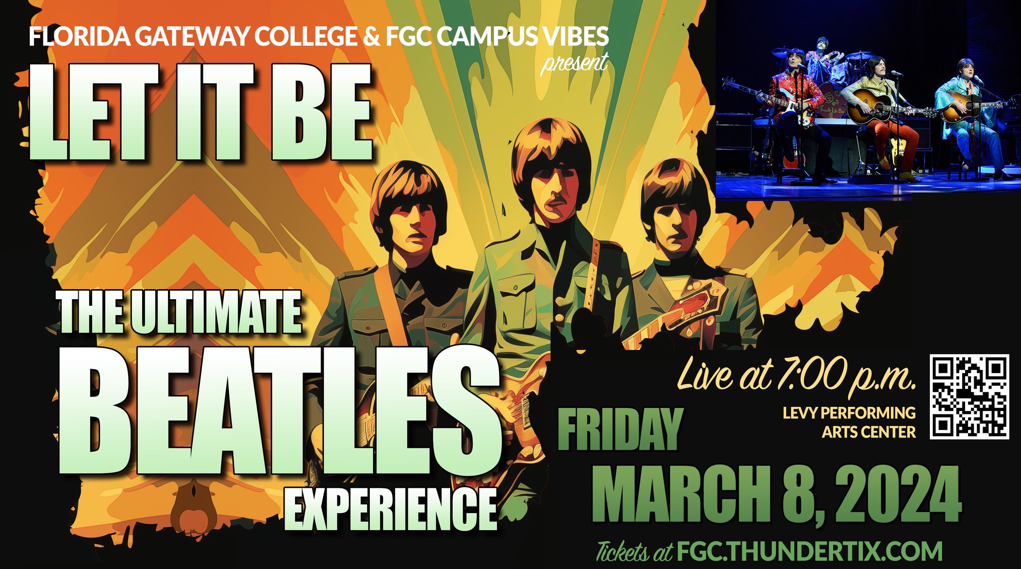 Beatles Tribute Show to Kick Off FGC Campus Vibes: Arts & Music Showcase